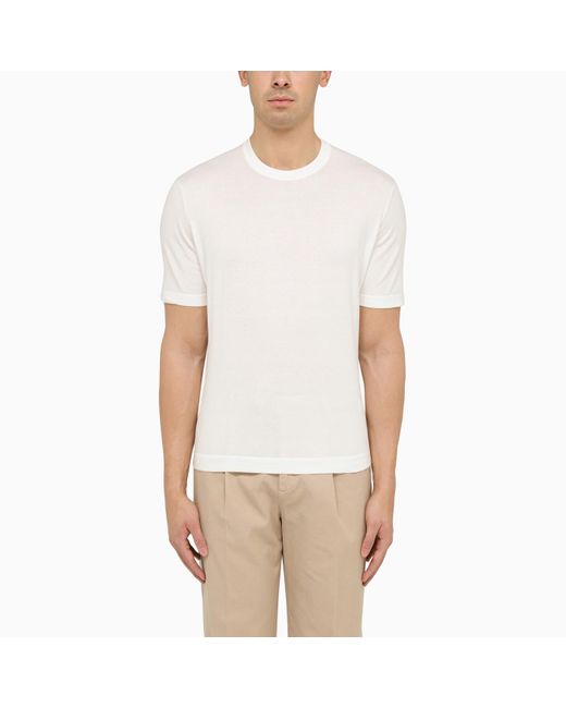 Loro Piana White Classic Cotton T Shirt for men