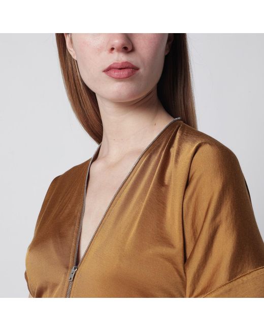 Lemaire Brown Cinnamon- Zip-Up Dress