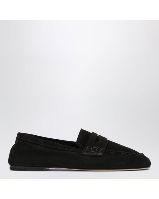Dear Frances Black Espresso Suede Loafers