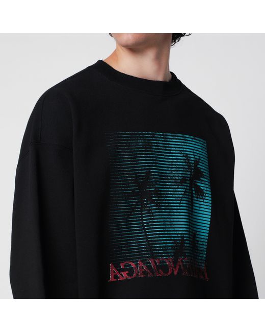 Balenciaga Black Sweatshirt With Logo Print for men