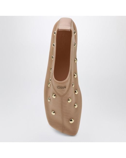 Chloé Natural Rita Blushy Ballet Flats