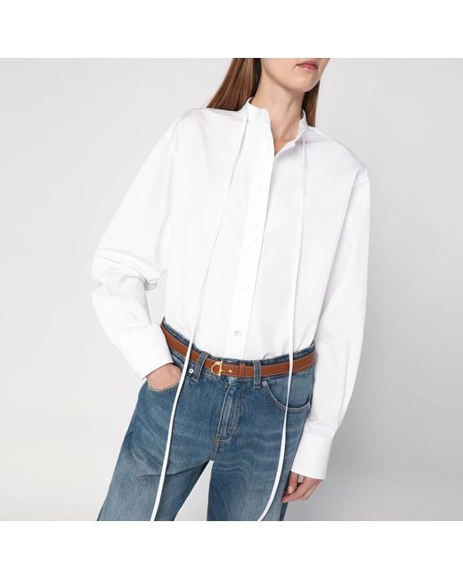 ベルト GUCCI Slim leather-colored belt with half buckle Thin belt with half-Horsebit buckle in black leather | GUCCI® CA