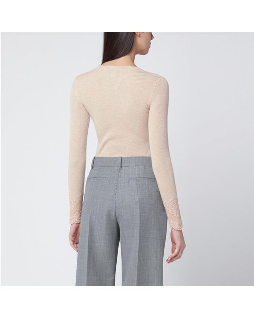 Valentino Gray Alabaster Cashmere Sweater