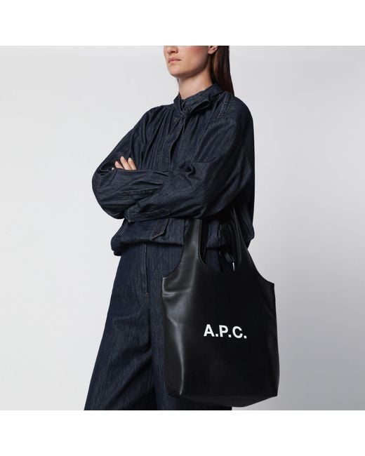 A.P.C. Black Small Ninon Tote Bag