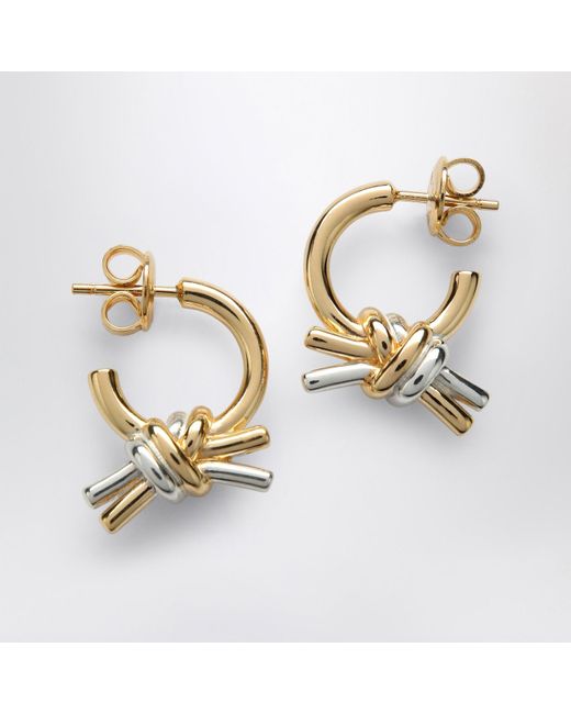 Bottega Veneta Metallic Knot Earrings