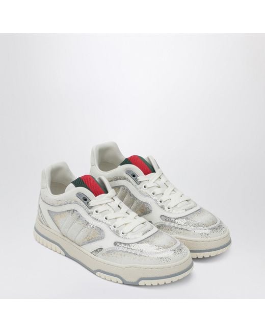 Gucci White Re-Web Glitter/ Gradient Sneakers