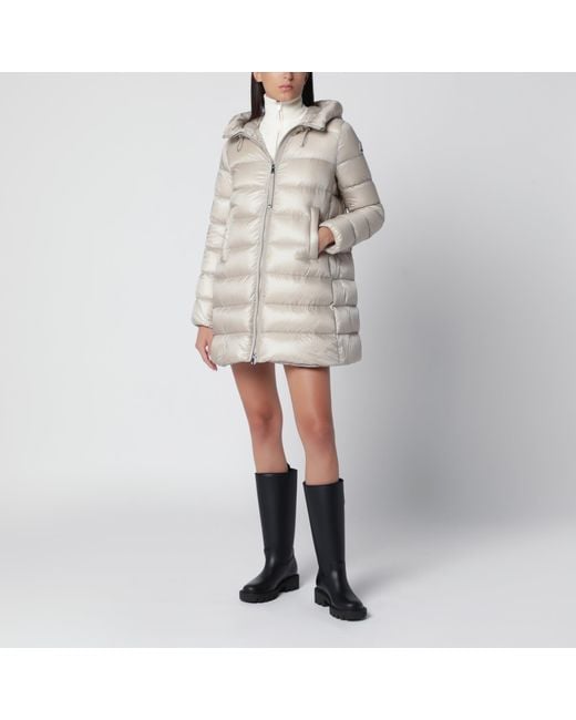 Moncler Natural Pearl Nylon Laqué Down Jacket