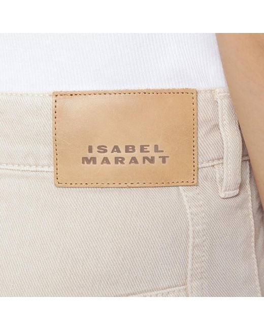 Pantalone écru in misto cotone di Isabel Marant in Natural