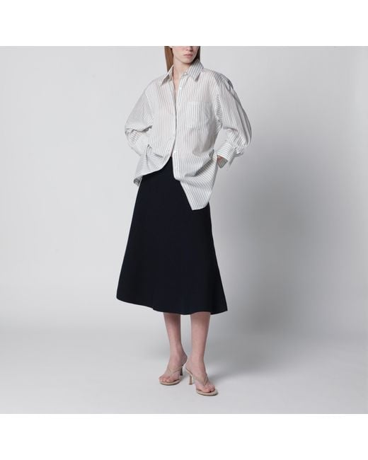 Frankie Shop Black Luglio Midi Knit Skirt