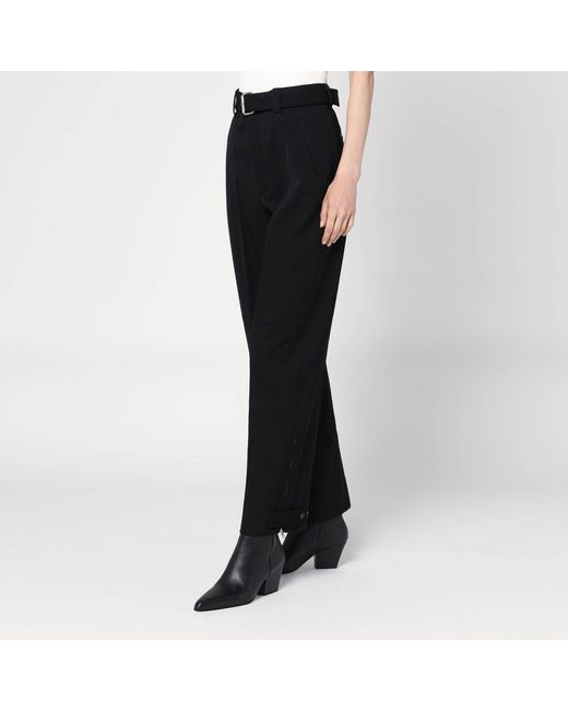 Bottega Veneta Black Twill Cotton Trousers