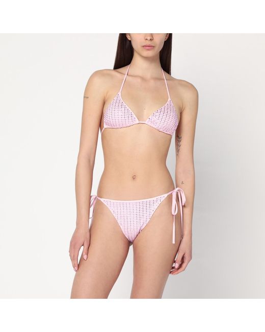 VENUJA Pink Two-piece Bikini With Crystals