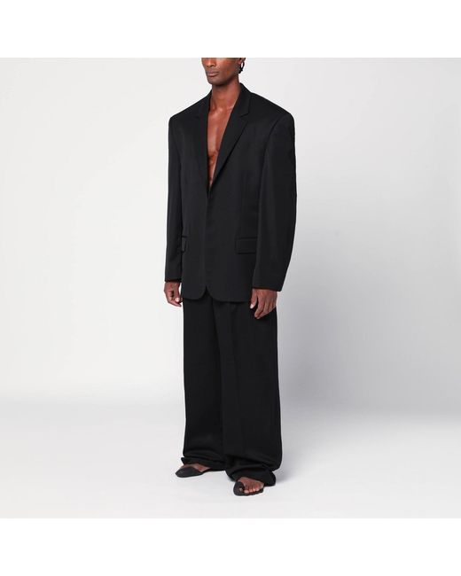 Balenciaga Black Single-breasted Jacket In Wool for men