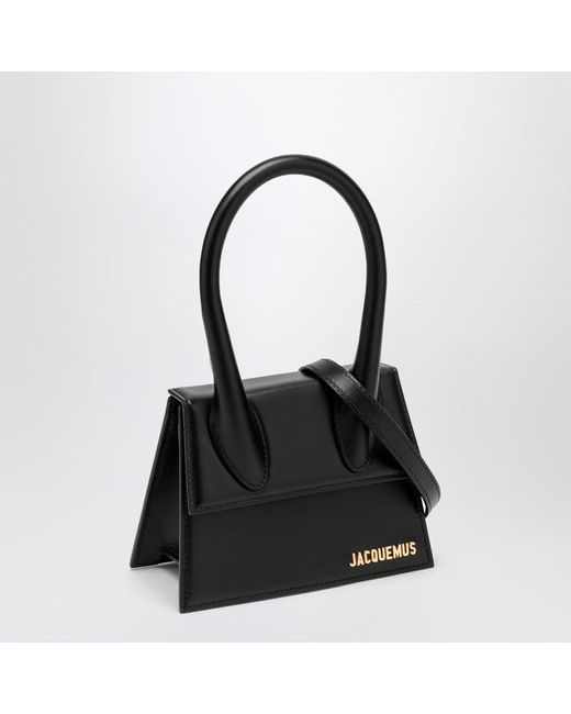 Jacquemus Black Schwarze Tasche Le Chiquito Moyen Aus Leder