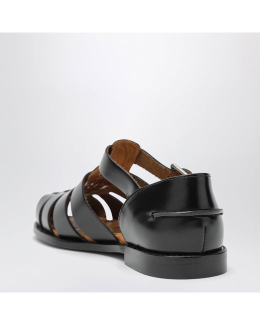 Sebago Black Gurkha Tale Leather Sandals