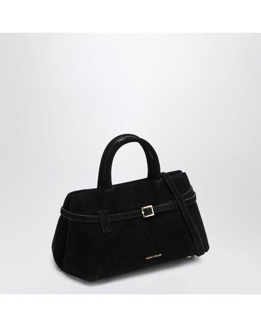 MANU Atelier Black Le Cambon 25 Suede Bag