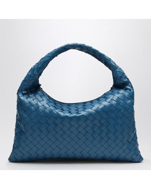 Bottega Veneta Blue Small Deep Pacific Hop Bag