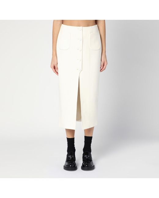 Margaux Lonnberg White jagger Midi Skirt