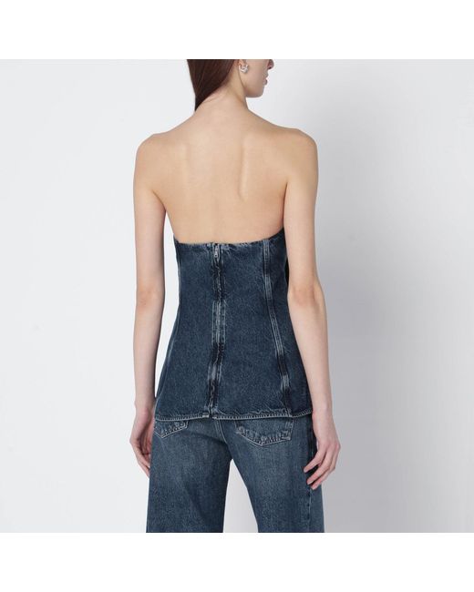 Agolde Blue Lara Denim Corset