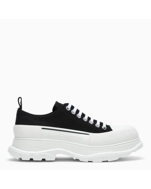 Alexander McQueen Black/white Tread Slick Shoes for men