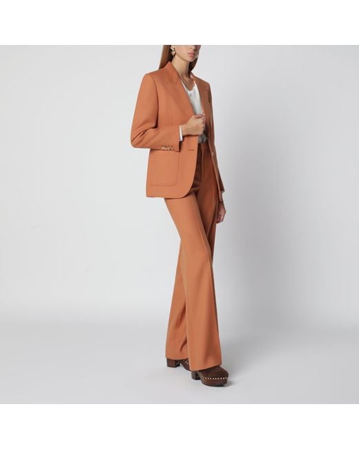 Chloé Orange Single-Breasted Jacket