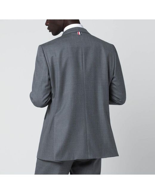 Thom Browne Gray Singlebreasted Wool Jacket for men
