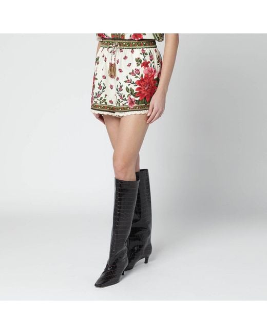 Farm Rio Multicolor Floral Linenblend Shorts
