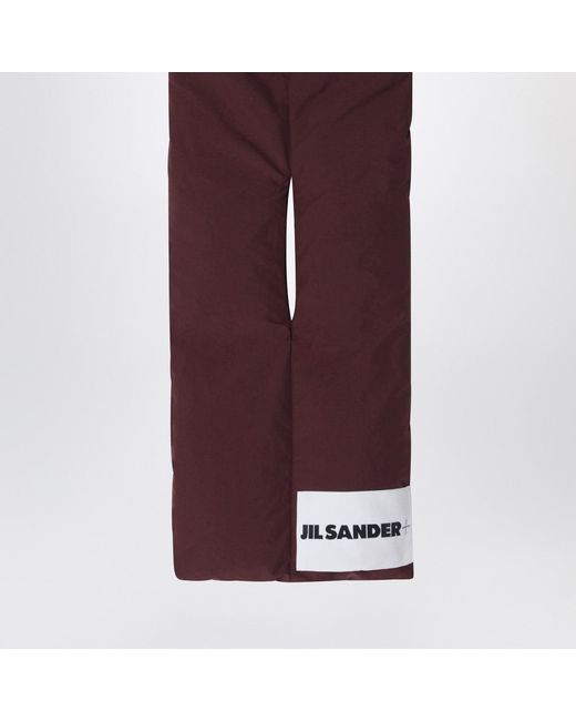 Jil Sander Purple Plum Padded Scarf With Logo for men