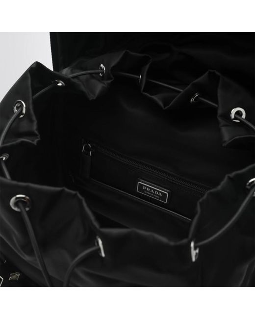 Zaino in re-nylon e saffiano di Prada in Black da Uomo
