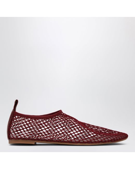 Senso Red Mesh Fabric Ballerinas Merlot