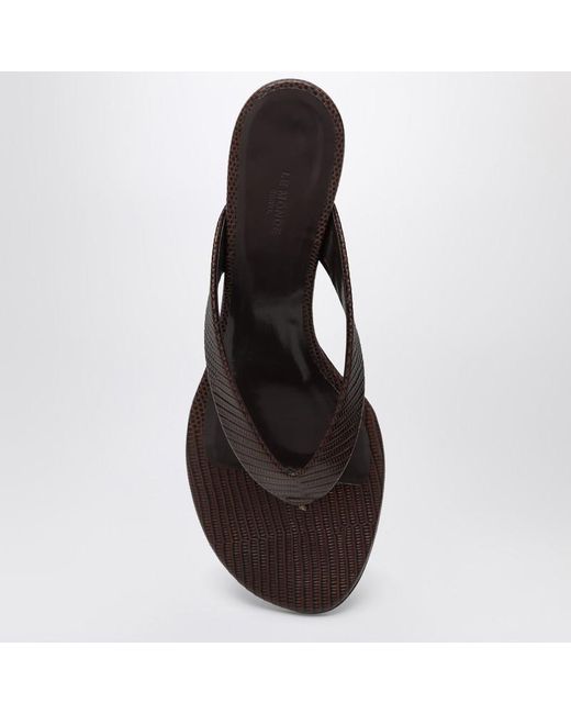 Le Monde Beryl Brown Wedge Flip-flop Sandals