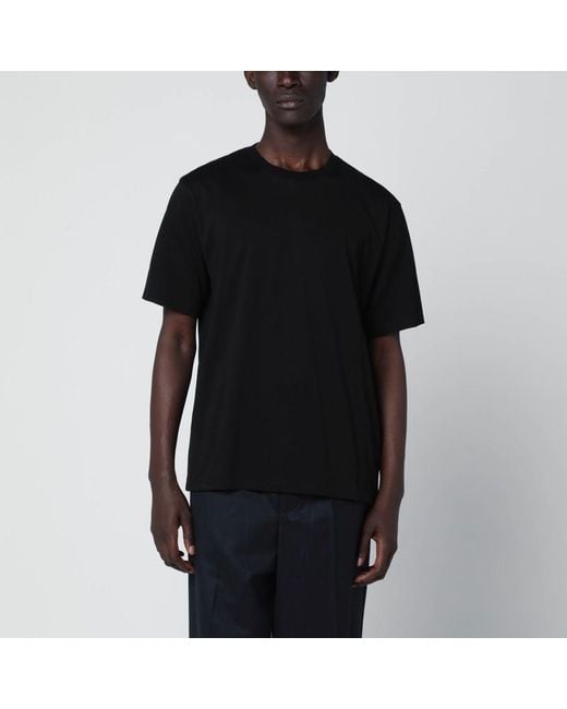 Auralee Black Cotton T-Shirt for men
