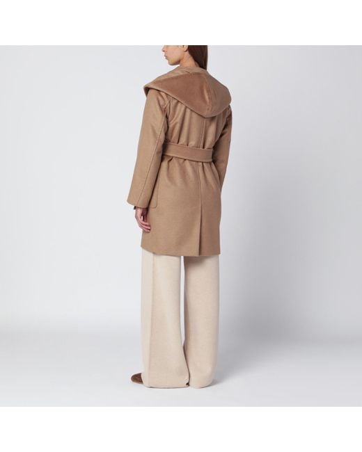 Max Mara Natural Camel Wrap Coat