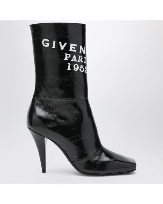 Givenchy Black Sliced Square Tape Ankle Boots
