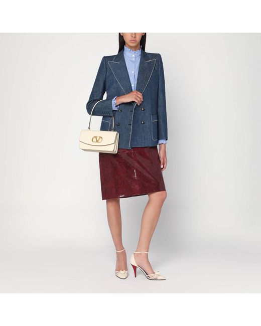 Valentino Blue Double-Breasted Jacket