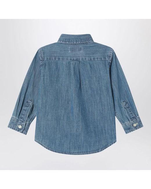 Polo Ralph Lauren Blue Blaues Button-Down-Jeanshemd Aus Denim