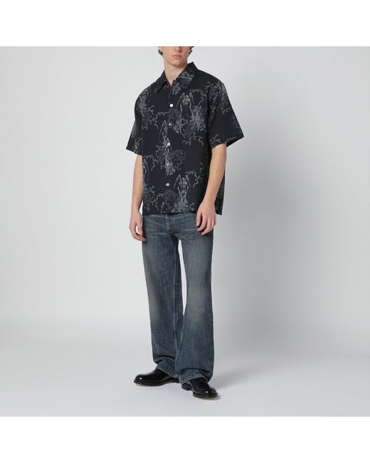 Our Legacy Black Death Paisley Print Shirt for men