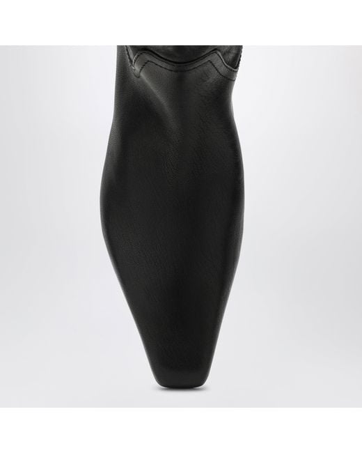 Paris Texas Black Bettina Boot 25 Calfskin Leather Boots