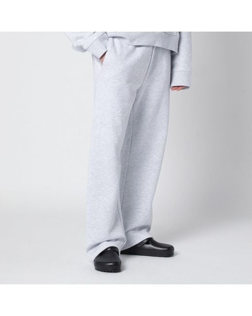 Entire studios White Grey Cotton Jogging Trousers for men