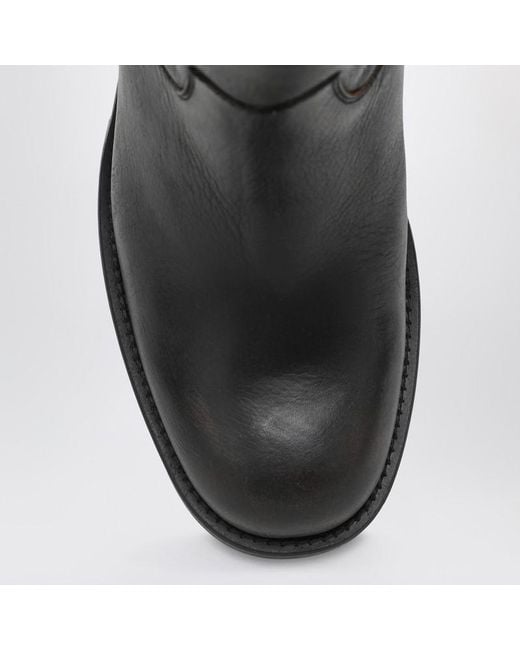 Chloé Black Stiefel Im Biker-Stil Dakota Schwarz Mit Vintage-Effekt