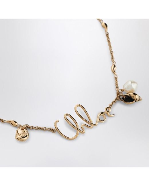 Chloé Metallic Ikonische Halskette Mit Muschel-Anhängern