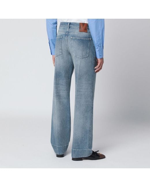 Valentino Blue Medium Washed-Effect Jeans for men