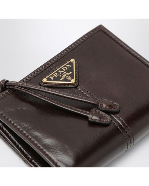 Prada Black Small Dark Leather Wallet