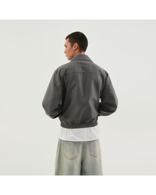 1989 STUDIO Gray Light Zip-up Jacket Dark for men