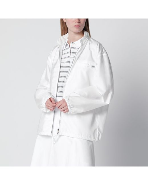 Prada White Re-Nylon Lightweight Jacket