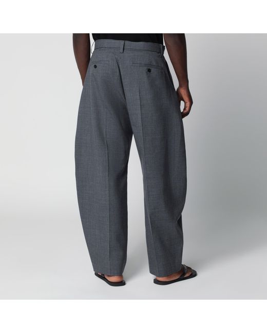 Sacai Black Wool Trousers With Belt for men