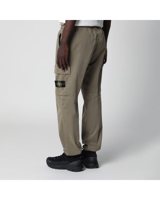 Stone Island Natural Military Cotton Trousers for men