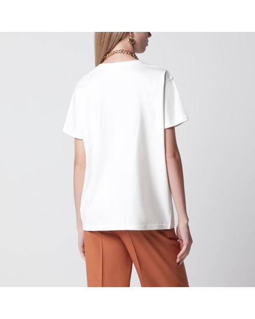 Chloé White T-Shirt With Cherry Logo Print