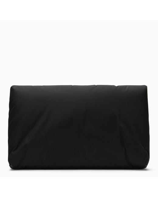 Saint Laurent Black Cassandre Large Envelope Nylon Clutch Bag for men