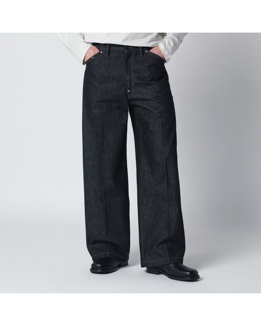 Lemaire Blue Slate-Colored Jeans With Studs for men