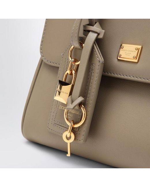 Borsa a spalla my sicily in pelle nera di Dolce & Gabbana in Brown